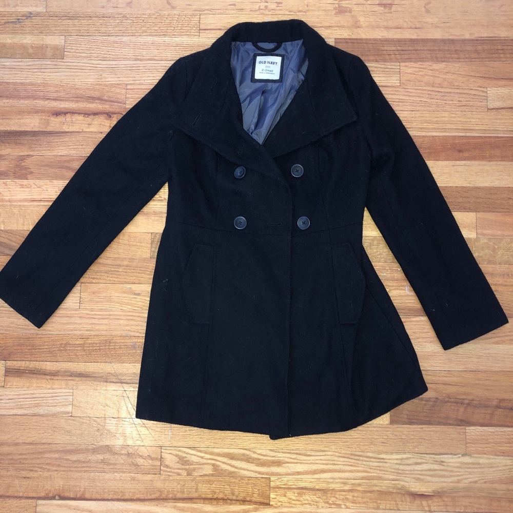 Black Old Navy Peacoat